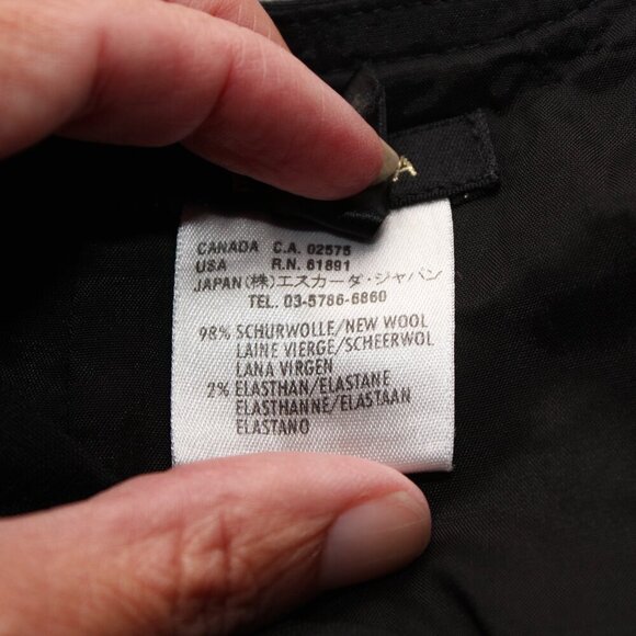 Escada Womens Black Back Pleat Wool Blend Skirt Size 36/6 - Picture 5 of 7